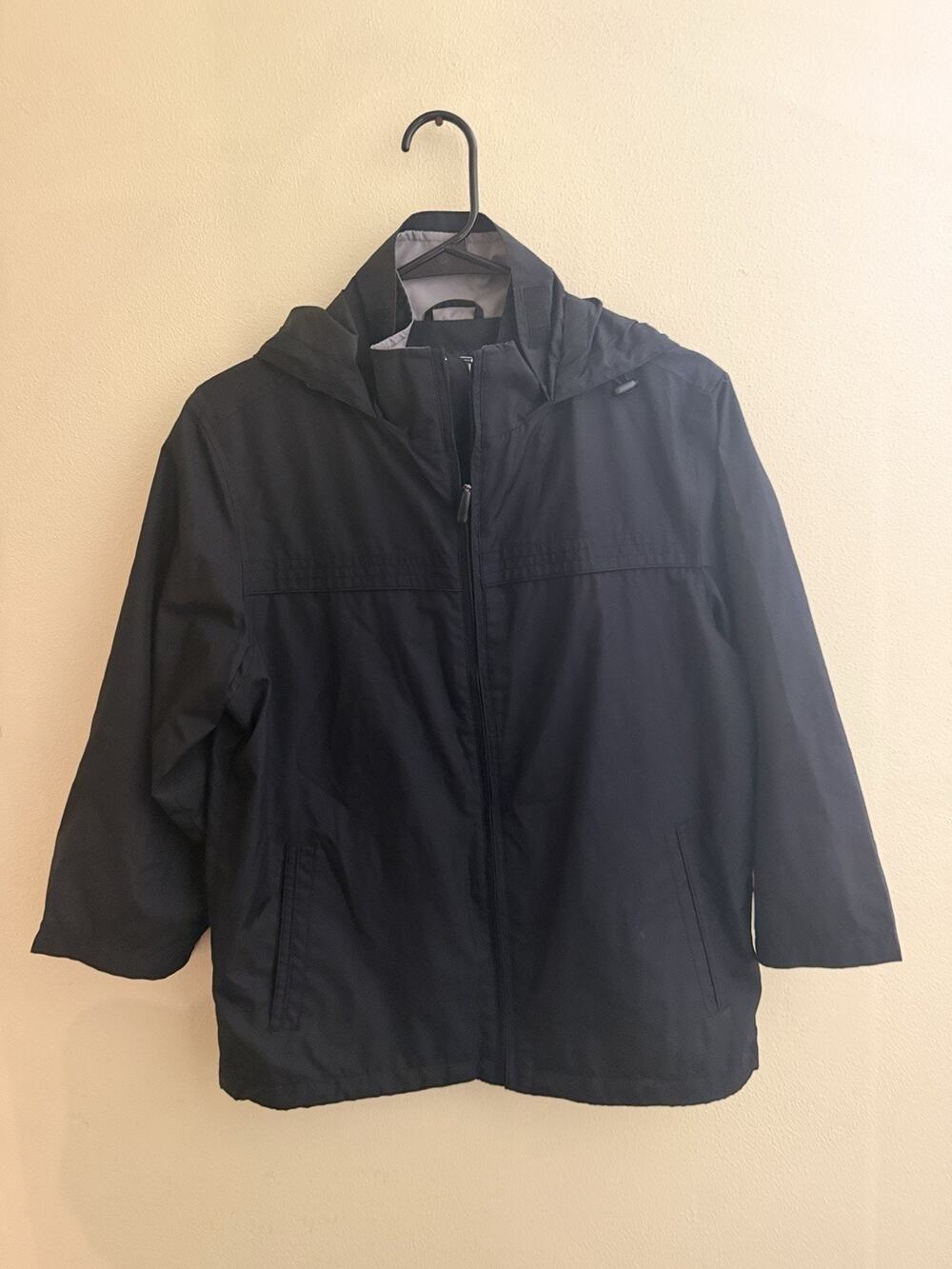 Hang Ten Boys Black Hooded Windbreaker Jacket